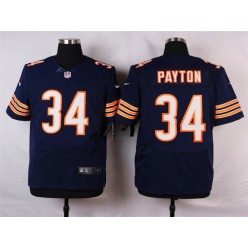 Chicago Bears #34 Walter Payton Elite Navy Blue Team Color Men Nike NFL Jersey