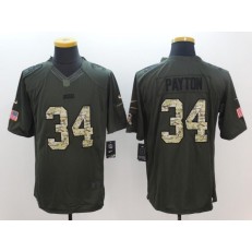 Chicago Bears #34 Walter Payton Green Salute To Service Limited Nike NFL Jersey