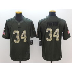 Chicago Bears #34 Walter Payton Green Salute To Service Limited Nike NFL Jersey