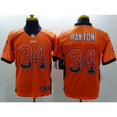 Chicago Bears #34 Walter Payton Orange Alternate Stitched Men Nike NFL Elite Drift jersey