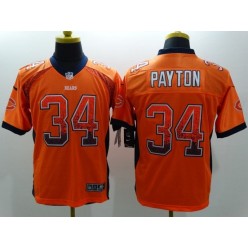 Chicago Bears #34 Walter Payton Orange Alternate Stitched Men Nike NFL Elite Drift jersey