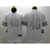 Chicago Bears #40 Gale Sayers White Men Stitched Nike NFL Limited Platinum Jersey