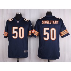 Chicago Bears #50 Mike Singletary Blue Men Nike NFL Game Jersey