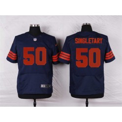 Chicago Bears #50 Mike Singletary Elite Navy Blue 1940s Throwback Alternate Men Nike NFL Jersey
