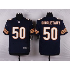 Chicago Bears #50 Mike Singletary Elite Navy Blue Team Color Men Nike NFL Jersey