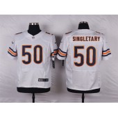 Chicago Bears #50 Mike Singletary Elite White Men Nike NFL Jersey