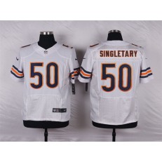 Chicago Bears #50 Mike Singletary Elite White Men Nike NFL Jersey