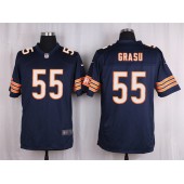 Chicago Bears #55 Hroniss Grasu Blue Men Nike NFL Game Jersey
