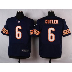 Chicago Bears #6 Jay Cutler Elite Navy Blue Team Color Men Nike NFL Jersey