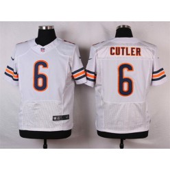 Chicago Bears #6 Jay Cutler Elite White Men Nike NFL Jersey