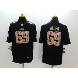 Chicago Bears #69 Jared Allen Black Limited Salute to Service Stitched NFL Jersey