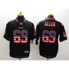 Chicago Bears #69 Jared Allen Black USA Flag Fashion Elite Men Nike NFL Jersey