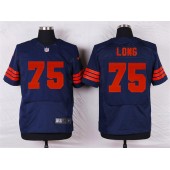 Chicago Bears #75 Kyle Long Elite Navy Blue 1940s Throwback Alternate Men Nike NFL Jersey