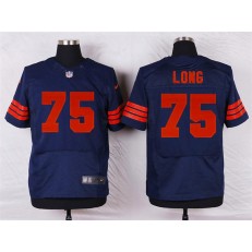 Chicago Bears #75 Kyle Long Elite Navy Blue 1940s Throwback Alternate Men Nike NFL Jersey