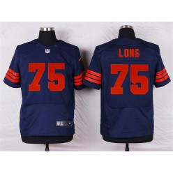 Chicago Bears #75 Kyle Long Elite Navy Blue 1940s Throwback Alternate Men Nike NFL Jersey