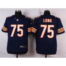 Chicago Bears #75 Kyle Long Elite Navy Blue Team Color Men Nike NFL Jersey