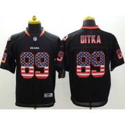 Chicago Bears #89 Mike Ditka Black USA Flag Fashion Elite Men Nike NFL Jersey