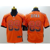Chicago Bears #89 Mike Ditka Orange Alternate Stitched Men Nike NFL Elite Drift jersey