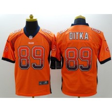 Chicago Bears #89 Mike Ditka Orange Alternate Stitched Men Nike NFL Elite Drift jersey