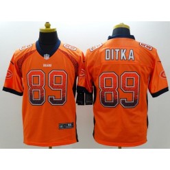 Chicago Bears #89 Mike Ditka Orange Alternate Stitched Men Nike NFL Elite Drift jersey