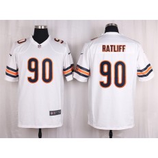 Chicago Bears #90 Jeremiah Ratliff White Men Nike NFL Game Jersey