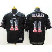 Dallas Cowboys #11 Cole Beasley Black Men Stitched Nike NFL Elite USA Flag Fashion Jersey