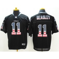 Dallas Cowboys #11 Cole Beasley Black Men Stitched Nike NFL Elite USA Flag Fashion Jersey
