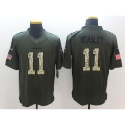 Dallas Cowboys #11 Cole Beasley Green Salute To Service Limited Men Nike NFL Jersey