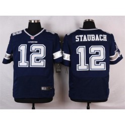 Dallas Cowboys #12 Roger Staubach Elite Navy Blue Team Color Men Nike NFL Jersey