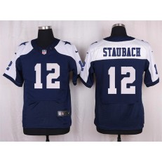 Dallas Cowboys #12 Roger Staubach Elite Navy Blue Throwback Alternate Men Nike NFL Jersey