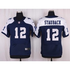 Dallas Cowboys #12 Roger Staubach Elite Navy Blue Throwback Alternate Men Nike NFL Jersey