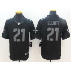 Dallas Cowboys #21 Ezekiel Elliott Black Impact Limited Men Nike NFL Jersey