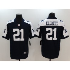 Dallas Cowboys #21 Ezekiel Elliott Blue Throwback Nike NFL Limited Men Jersey