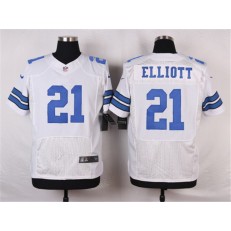 Dallas Cowboys #21 Ezekiel Elliott Elite White Men Nike NFL Jersey