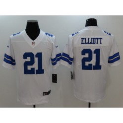 Dallas Cowboys #21 Ezekiel Elliott White Vapor Untouchable Elite Men Nike NFL Jersey