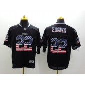 Dallas Cowboys #22 Emmitt Smith Black Men Stitched Nike NFL Elite USA Flag Fashion Jersey