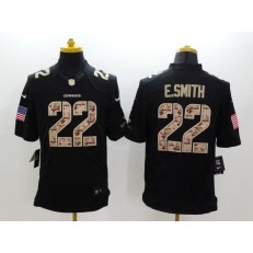 Dallas Cowboys #22 Emmitt Smith Black Men Stitched Nike NFL Limited Salute to Service Jersey