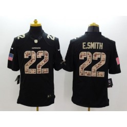 Dallas Cowboys #22 Emmitt Smith Black Men Stitched Nike NFL Limited Salute to Service Jersey