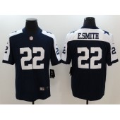 Dallas Cowboys #22 Emmitt Smith Blue Throwback Nike NFL Limited Men Jersey