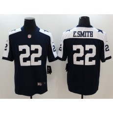 Dallas Cowboys #22 Emmitt Smith Blue Throwback Nike NFL Limited Men Jersey