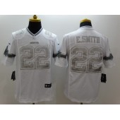 Dallas Cowboys #22 Emmitt Smith White Platinum Men Football Nike NFL Jersey
