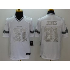 Dallas Cowboys #31 Byron Jones White Platinum Men Football Nike NFL Jersey