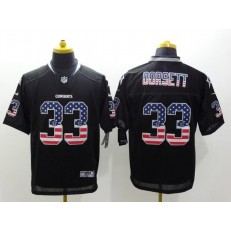 Dallas Cowboys #33 Tony Dorsett Black Men Stitched Nike NFL Elite USA Flag Fashion Jersey
