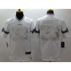 Dallas Cowboys #33 Tony Dorsett White Platinum Men Football Nike NFL Jersey