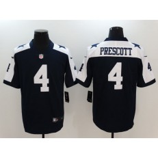 Dallas Cowboys #4 Dak Prescott Blue Throwback Nike NFL Limited Men Jersey