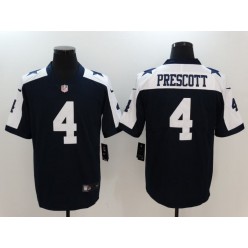 Dallas Cowboys #4 Dak Prescott Blue Throwback Nike NFL Limited Men Jersey
