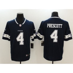 Dallas Cowboys #4 Dak Prescott Navy Vapor Untouchable Limited Men Nike NFL Jersey