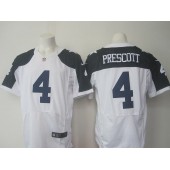 Dallas Cowboys #4 Dak Prescott Thanksgiving White Elite Men Nike NFL Jersey