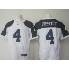 Dallas Cowboys #4 Dak Prescott Thanksgiving White Elite Men Nike NFL Jersey