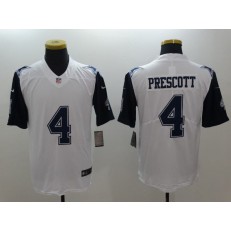 Dallas Cowboys #4 Dak Prescott White 2016 Color Rush Limited Men Nike NFL Jersey